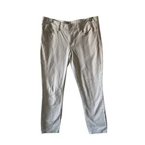 Talbots Cropped Skinny White Jeans